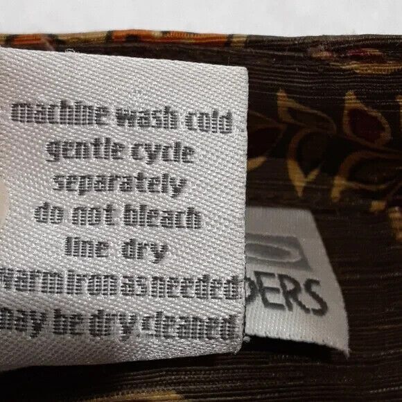 Nomadic Traders size large silk linen floral boxy 3/4 sleeve button front - Picture 11 of 11